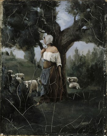 Shepherdess and sheep, 1879, Aukusti | Free Photo - rawpixel