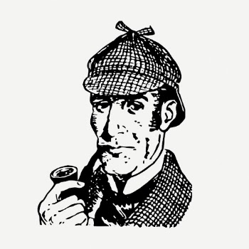 Sherlock Holmes drawing clipart, detective | Free PSD - rawpixel