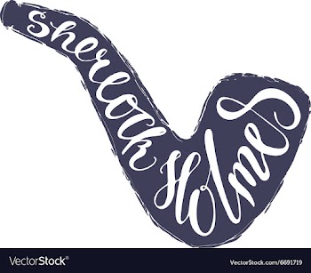  					Sherlock Holmes lettering in tobacco pipe vector image														