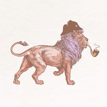 Sherlock lion collage element, funny | Free Vector Illustration - rawpixel