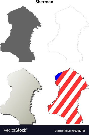 Sherman Map Icon Set vector image