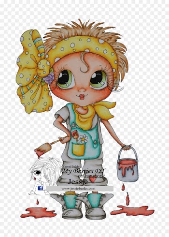 Sherri Baldy My-Besties Sweet Treats Adult Coloring Book Painting - bestie 