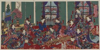 Shi-yosiwara edochō Kinpeirō. Original from the Library | Free Photo - rawpixel