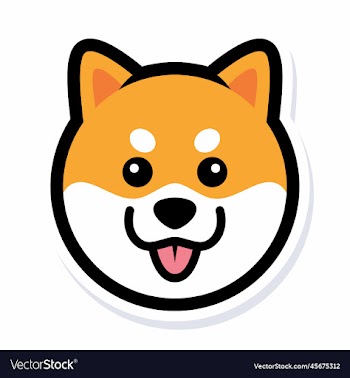 shiba inu dog cartoon character mascot