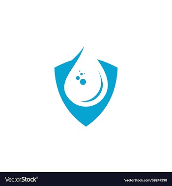 shield fresh water drop logo symbol