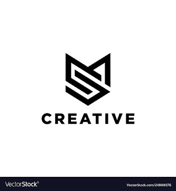 Shield letter ms logo vector image