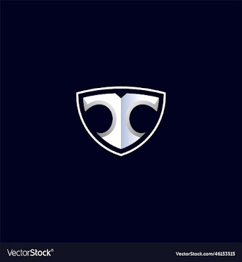 shield letter t logo flat logo design