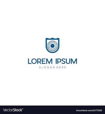 Shield networking server creative business logo vector image