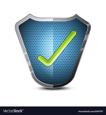 Shield positive vector image