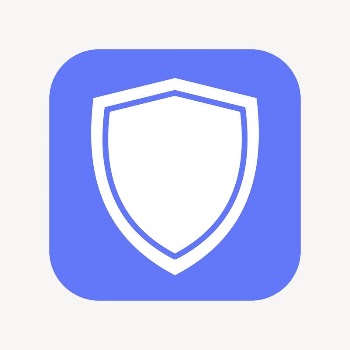 Shield, protection icon, flat square | Free Icons - rawpixel