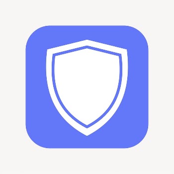 Shield, protection icon, flat square | Free Icons - rawpixel
