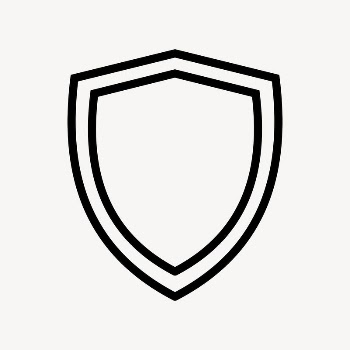 Shield, protection icon, line art | Free Icons - rawpixel