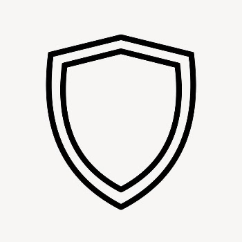 Shield, protection icon, line art | Free Icons - rawpixel