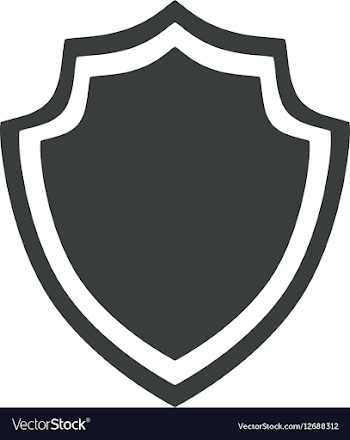 Shield protection insignia security badge icon Vector Image