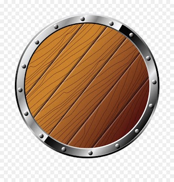 Shield Royalty-free Clip art - Round Wooden Shield Free to pull the material 