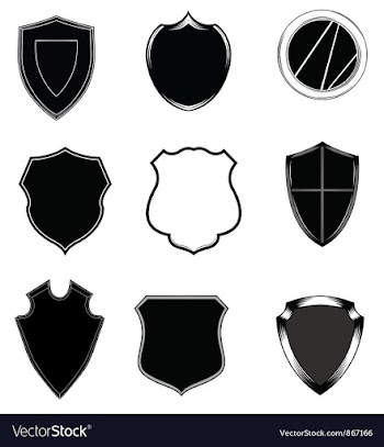 Shield set vector image