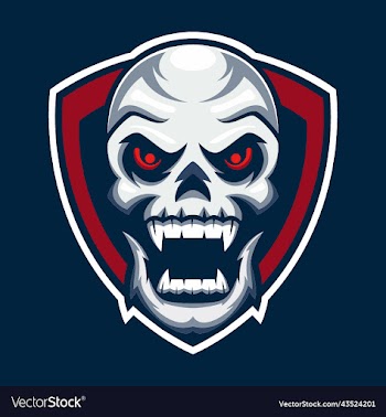 shield skull mascot logo