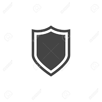 Shield Vector Flat Icon, Silhouette. Guard Logo. Royalty Free ...
