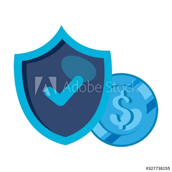 shield with check mark and coin design of Security system warning protection danger web alert and safe theme Vector illustration