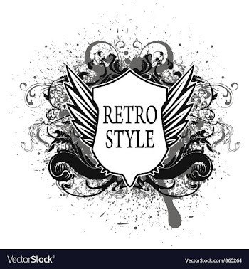 Shield with grunge and wings vector image