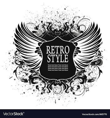  					Shield with grunge and wings vector image														