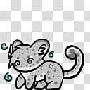Shimeji Snow Leopard, gray and white animal transparent background PNG clipart