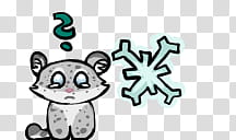 Shimeji Snow Leopard, gray and white animal transparent background PNG clipart