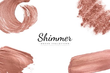 Shimmer brush set vector