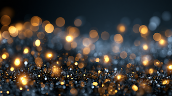 Shimmering Gold and Silver Bokeh Lights