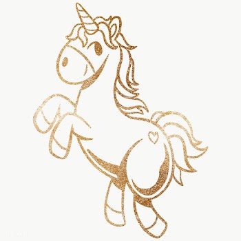 Shimmering golden unicorn sticker overlay design element  | Free  transparent png - 2358593
