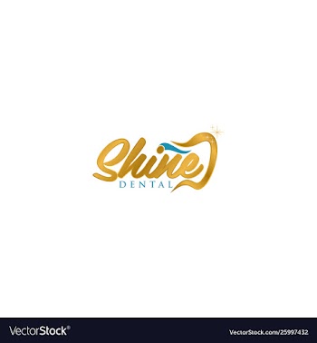 Shine dental care creative business logo vector image