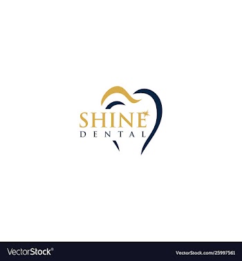 Shine dental care creative business logo vector image
