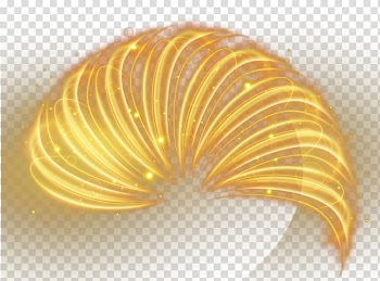 Shining curve lines , Light Euclidean , Decorative golden light effect transparent background PNG clipart