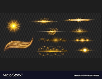 shining gold star light setsparkling