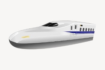Shinkansen bullet train clip art | Free Photo - rawpixel