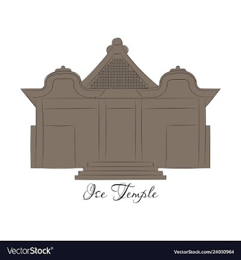Shinto shrine icon vector image