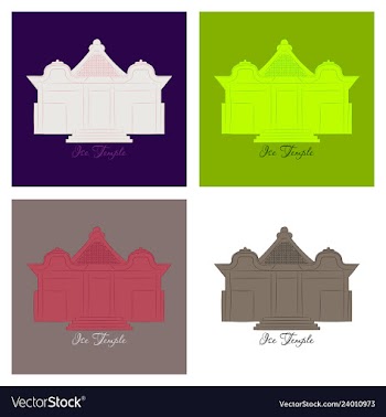 Shinto shrine icon vector image