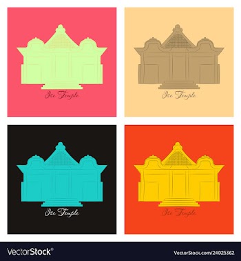 Shinto shrine icon vector image