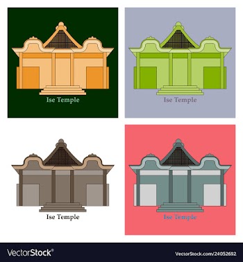 Shinto shrine icon vector image