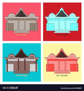 Shinto shrine icon vector image