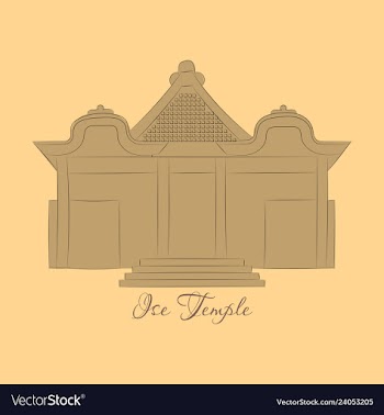 Shinto shrine icon vector image