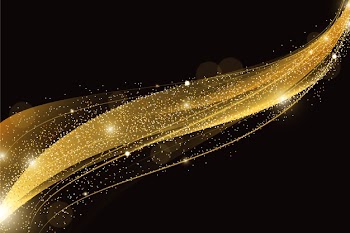 Shiny and gold wave background concept Free Vector