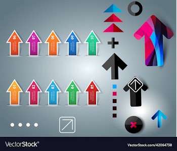 shiny arrow infographic