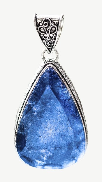 Shiny blue stone pendant jewelry | Free PSD - rawpixel
