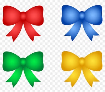 Shiny Christmas Or Birthday Bows - Birthday Bows Clipart