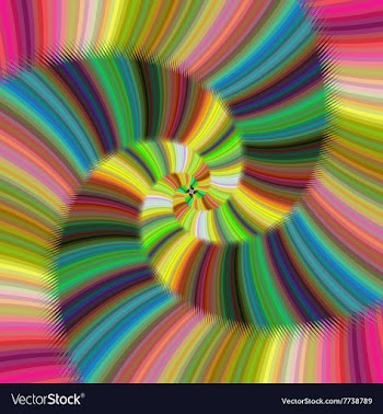 Shiny colorful spiral fractal design vector image