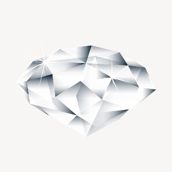 Shiny diamond clipart, object illustration. | Free Photo - rawpixel