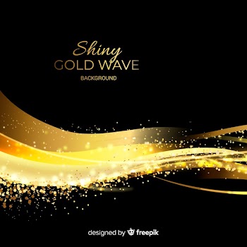 Shiny gold wave background