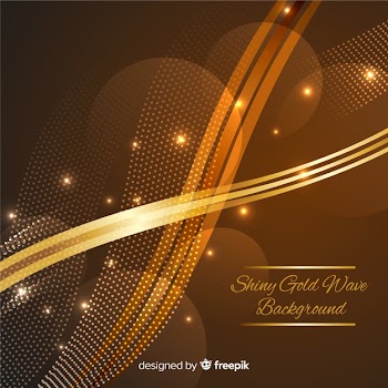 Shiny golden wave backgound