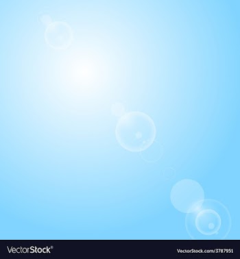 Shiny lens flare on blue sky vector image
